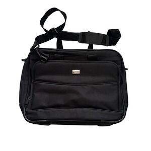 Travelpro Business Black Laptop Briefcase Messenger  Shoulder Bag Sz 16X12 MINT